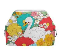 Swan Colorufl Housse de barbecue à gaz 165,1 cm imperméable, résistante aux déchirures et à la décoloration avec cordon de serrage réglable pour protéger de la poussière et du vent