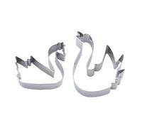 Swan Cookie Cutter - Lot de 2 emporte-pièces en forme de cygne - Moules à biscuits - Moules à gaufrage pour cookies - Coupe-biscuits 3D pour les vacances