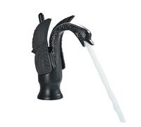 Swan Golden Faucet Washbasin Taps Single Handle Bathroom Sink Faucet Mixer In The Bathroom Black Washbasin Faucet(Black Short)