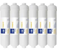 Swan Inline Charbon actif avec résines anticalcaires Filtre à eau 12 pouces pour osmose inverse, système de filtration, raccord 1/4" pouce (6,35 mm), 6 pièces