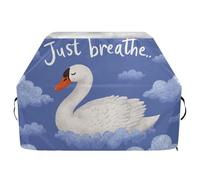 Swan Just Breathe Housse de barbecue imperméable et résistante à la décoloration avec cordon de serrage réglable pour protéger de la poussière et du vent 165 cm