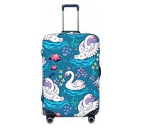 Swan On The Pond Housses de protection élastiques pour bagages de voyage de 45,7 à 81,6 cm, noir, S