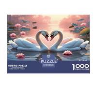 Swan Puzzle 1000 Pièces Educa Jouet en Bois Cadeau Unique Décoration Intérieure Jeu Éducatif Challenge Toy Adultes & Enfants des 14 Ans 38x26cm/1000pcs