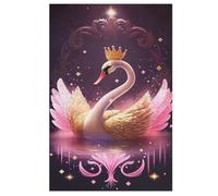 Swan Puzzles en Bois 1000 Pièces Adultes, Poster Jigsaw Puzzle, Design Unique Jouet ÉduChatif pour Adolescents Et Enfants 78×53cm
