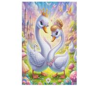 Swan Puzzles en Bois 1000 Pièces Adultes, Poster Jigsaw Puzzle, Design Unique Jouet ÉduChatif pour Adolescents Et Enfants （78×53cm）