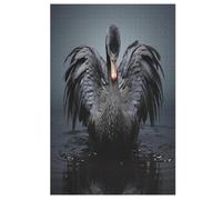 Swan Puzzles en Bois 1000 Pièces Adultes, Poster Jigsaw Puzzle, Design Unique Jouet ÉduChatif pour Adolescents Et Enfants 78×53cm