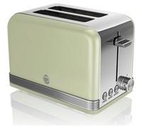 Swan Retro ST19010GN - Grille-pain - 2 tranche - 2 Emplacements - vert Vert G