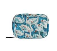 Swan′s Down Robin Sac de Médecine Bleu avec Compartiments Détachables Organisateur Amovible Sac de Voyage, Swan's Down,Robin Blue, 1 size