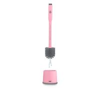 Swan SWFC1001QOCN Lynsey Queen of Clean Brosse WC avec Distributeur de Solution de Nettoyage Rechargeable, Poils en Silicone Anti-Obstruction et Anti-Goutte, Rose