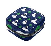 Swan Swimming in The Lotus Pool Night First Period Kit pour filles, protège-slips hygiéniques, porte-serviettes hygiéniques avec fermeture éclair