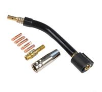 Swan Torch Kit col de cygne compatible avec couvercle Mb15 Sb15 série Mig cou de soudure en laiton avec tige de connexion de protection 15ak et 5 embouts en cuivre (1,0 mm)