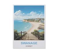 Swanage Dorset Beach，Jigsaw Puzzles for Adults 1500 Piece, Classic Puzzle Teens Boys Girls Puzzles Sturdy Tight Fitting Pieces,Letters on Back for Ideal Challenging and Gift（57x87cm）-EQ52