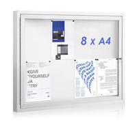 SWANCROWN Panneau affichage exterieur 8 x A4, Mural, Vitrine affichage A1