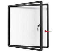 SWANCROWN Tableau d'affichage, 6 x A4, Vitrine Affichage en aluminium noir