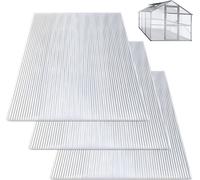 SWANEW 14x Polycarbonate alvéolaire 4mm 10,25 m² Plaques alvéolaires double paroi Plaque de serre