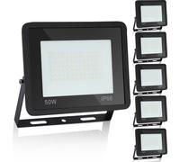 SWANEW 5X LED Projecteur Projecteur 50W Projecteur de chantier Lampe d'extérieur IP65 Blanc chaud
