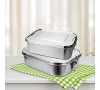 SWANEW 800+1200ml boîte à pain sans plastique BPA libre boîte à pain en acier inoxydable boîte à repas