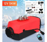 SWANEW Aérotherme diesel 5KW, 12V chauffage autonome diesel, chauffage air diesel, chauffage air diesel, chauffage autonome air pour voiture camion camping-car bus avec interrupteur LCD