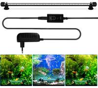 SWANEW Aquarium LED 48cm Tortues Clair de Lune Eclairage Mollusques Poissons d'eau douce RGB