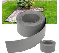 SWANEW Bordure de pelouse gravier Bordure de pelouse tondue Bande de gazon Bordure de pelouse supérieure Chemins de jardin Bordure de pelouse Gris 2500x10cm