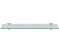 SWANEW étagère en verre étagère en verre idéale pour le bain, la douche et la décoration moderne avec support en acier inoxydable 8 mm 60x10 cm verre dépoli
