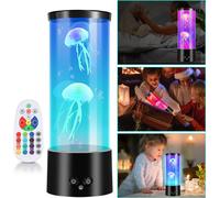 SWANEW LED Méduse Veilleuse Réservoir d'eau Lampe Lave RGB Lampe Méduse Chambre Artificielle