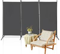 SWANEW Paravent Outdoor Séparateur d'espace jardin Mur espagnol Séparateur d'espace 3 pièces Anthracite