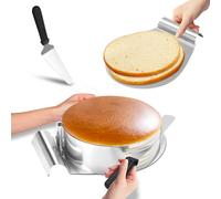 SWANEW Pelle à tarte 4pcs. en acier inoxydable - 23-30cm de diamètre Anneau à tarte Aide à la coupe pour la cuisine, la pâtisserie et la décoration
