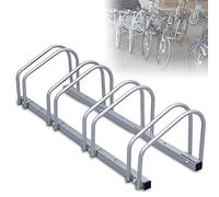 SWANEW Râtelier vélo 4 vélos Range vélo Système Range vélo Rangement pour vélo Support pour Bicyclette Sol ou Mural, en Acier revêtu vélo Jardin ou Garage Râtelier, 101 x 32 x 26 cm
