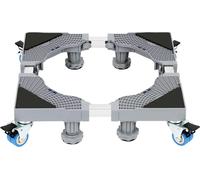 SWANEW Socle pour machine à laver basis Accessoires pour gros électroménager Socle réglable en hauteur 8 pieds+4 roues 40-68cm