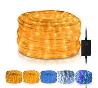 SWANEW Tube lumineux à LED, 20M Tuyau de lumière Flexible, Guirlande Lumineuses extérieur intérieur, 8 modes d'éclairage/Temporisateur, Tube lumineux Etanche-Blanc chaud