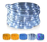 SWANEW Tube lumineux à LED, 30M Tuyau de lumière Flexible, Guirlande Lumineuses extérieur intérieur, 8 modes d'éclairage/Temporisateur, Tube lumineux Etanche-Blanc froid