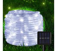 SWANEW Tuyau lumineux solaire filaire Chaîne lumineuse de jardin LED Tuyau lumineux-blanc froid-30m