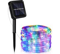 SWANEW Tuyau lumineux solaire filaire Chaîne lumineuse de jardin LED Tuyau lumineux-coloré-30m