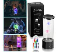 SWANEW Veilleuses LED méduses décoratives RGB Lumière d'ambiance Aquarium Lampe Lava Coloré Artificiel