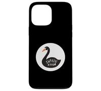 Swanin Around Relaxed Swan Vibes Design d'art Minimaliste Coque pour iPhone 13 Pro Max