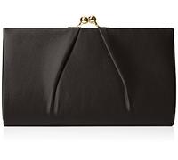 Swanky Swans Femme Mira Satin Classic Frame Bag Handbag, Noir (Black), 5.1X12X20.8 Cm (W X H X L)