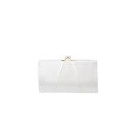 Swanky Swans Mira Satin Classic Frame Bag, Pochettes femme, Beige (Ivory), 5.1x12x20.8 cm (W x H L)