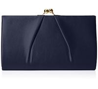 Swanky Swans Mira Satin Classic Frame Bag, Pochettes femme, Blue (Navy), 5.1x12x20.8 cm (W x H L)