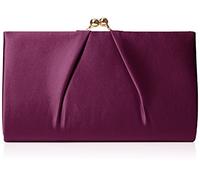 Swanky Swans Mira Satin Classic Frame Bag, Pochettes femme, Purple, 5.1x12x20.8 cm (W x H L)