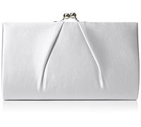 Swanky Swans Mira Satin Classic Frame Bag, Pochettes femme, Silver, 5.1x12x20.8 cm (W x H L)