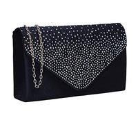 SwankySwans Abby Pochette en strass pour femme, Bleu (Bleu marine), Taille unique