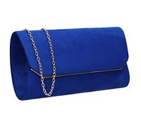 SwankySwans Anny Rabat en suédine, Pochette, Sac en bandoulière Femme, Bleu Marine, Taille Unique