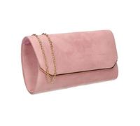 SwankySwans Anny Rabat en Daim, Pochette, Sac à bandoulière Femme, Rose, Taille Unique