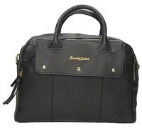SwankySwans Carla Sac fourre-tout double fermeture Éclair en cuir PU pour femme, Noir (Black), Taille unique