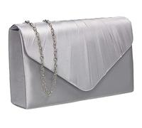 SwankySwans Chantel Pochette en satin pour femme, Argenté., Taille unique