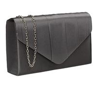 SwankySwans Chantel Pochette en satin pour femme, charbon, Medium