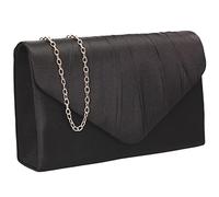 SwankySwans Chantel Pochette en satin pour femme, Noir, Medium