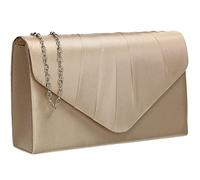 SWANKYSWANS Chantel Sac à main en satin pour femme pour soirée de mariage ou soirée Doré