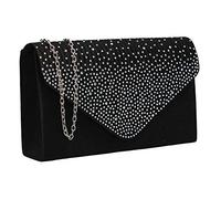 Swankyswans Femme Abby Sac Style Enveloppe À Strass Handbag, Noir (Black), Taille Unique